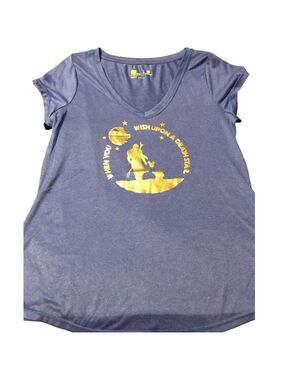 Xersion Blue Gold Star Wars Disney Graphic Short Sleeve Tee M